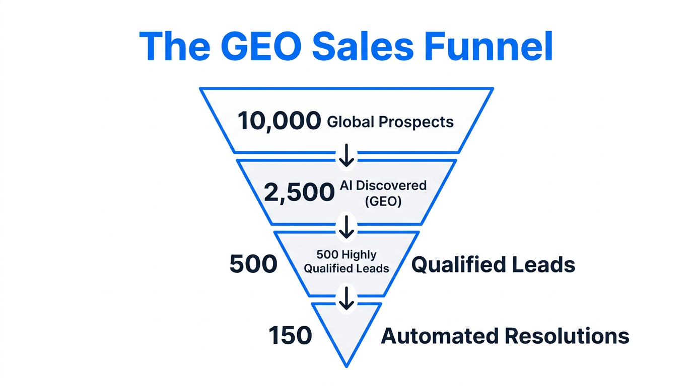 How Generative Engine Optimization (GEO) filters prospects into high-value resolutions.
