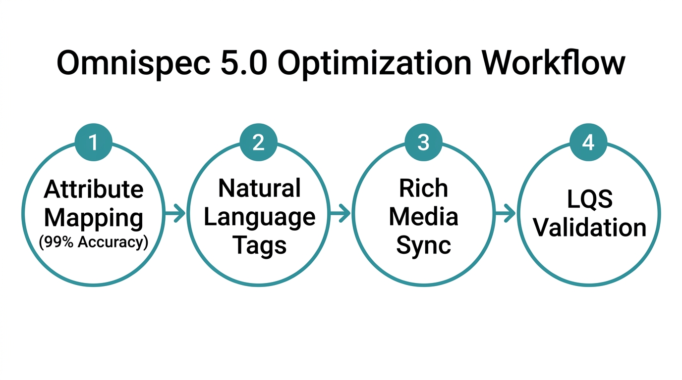A four-step process for optimizing listings for Walmart Omnispec 5.0.