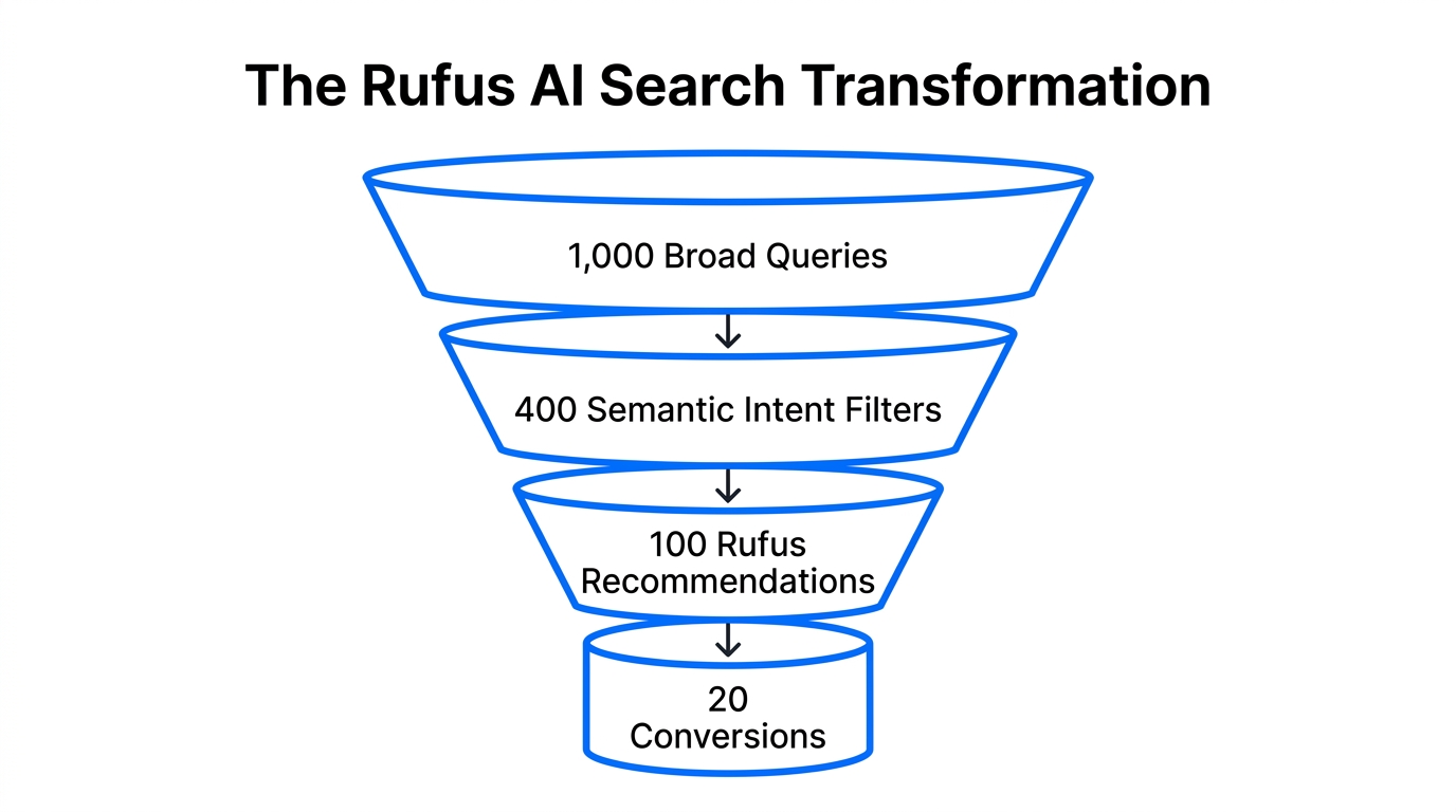 How the Rufus AI engine filters search queries into specific recommendations.