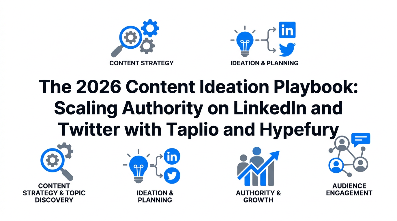 The 2026 Content Ideation Playbook: Scaling Authority on LinkedIn and Twitter with Taplio and Hypefury