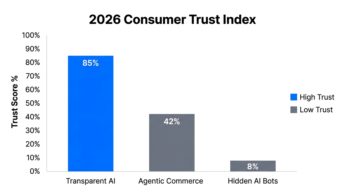 Consumer trust levels for different AI implementation strategies in 2026.