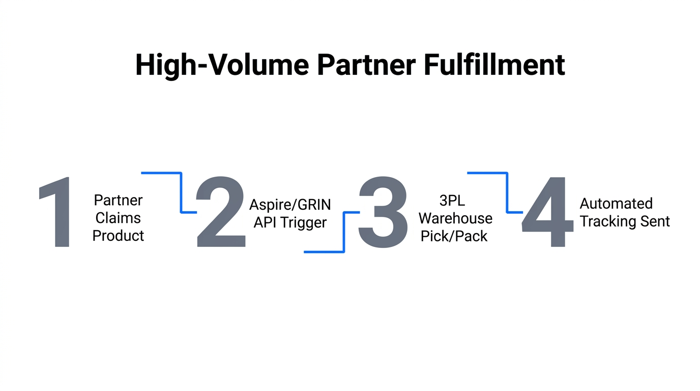 Logistics process for shipping products to over 100 partners simultaneously.