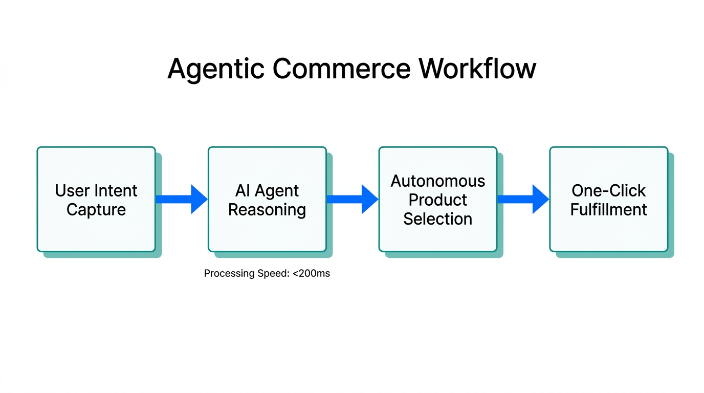 Step-by-step workflow of an autonomous AI agent in ecommerce.