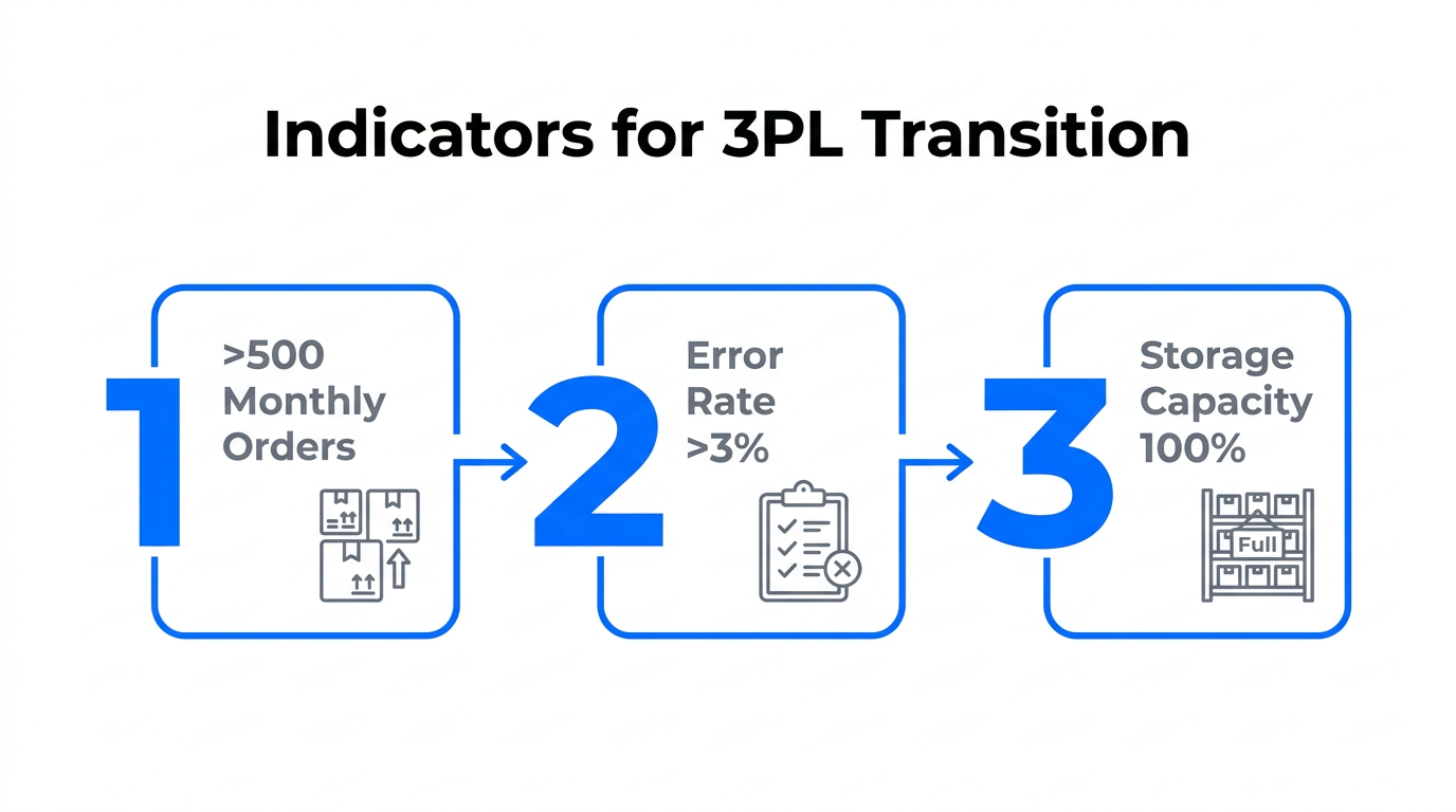 Key metrics indicating when to switch to a 3PL partner.