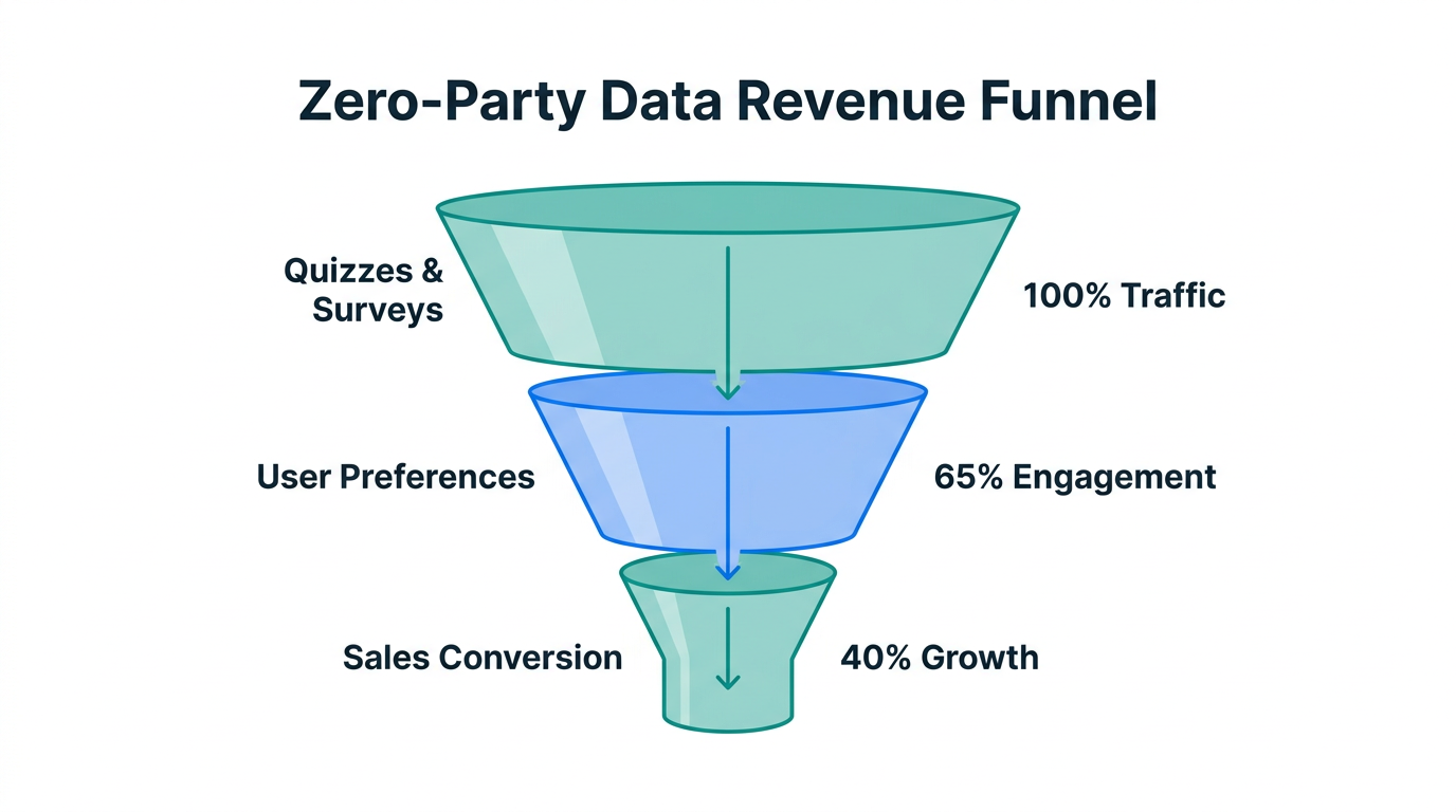 Funnel showing how customer data translates into high-conversion sales.