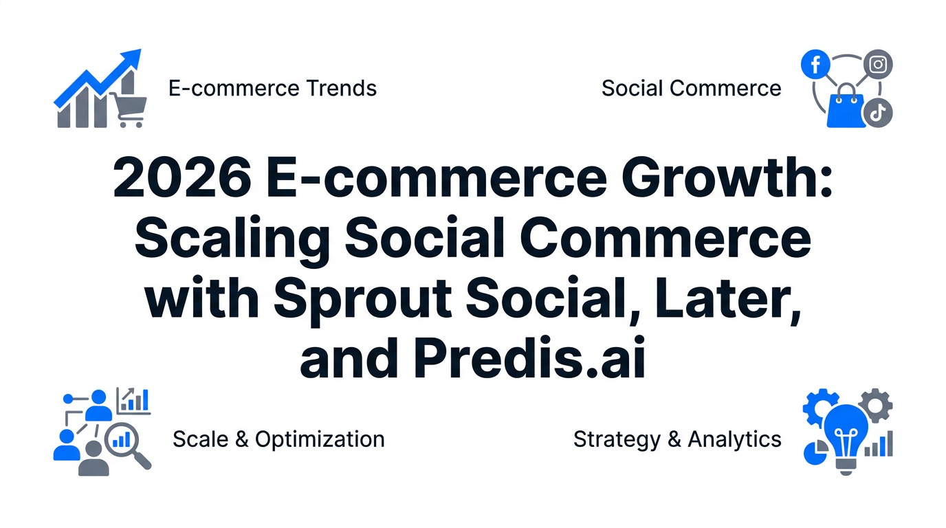 2026 E-commerce Growth: Scaling Social Commerce with Sprout Social, Later, and Predis.ai