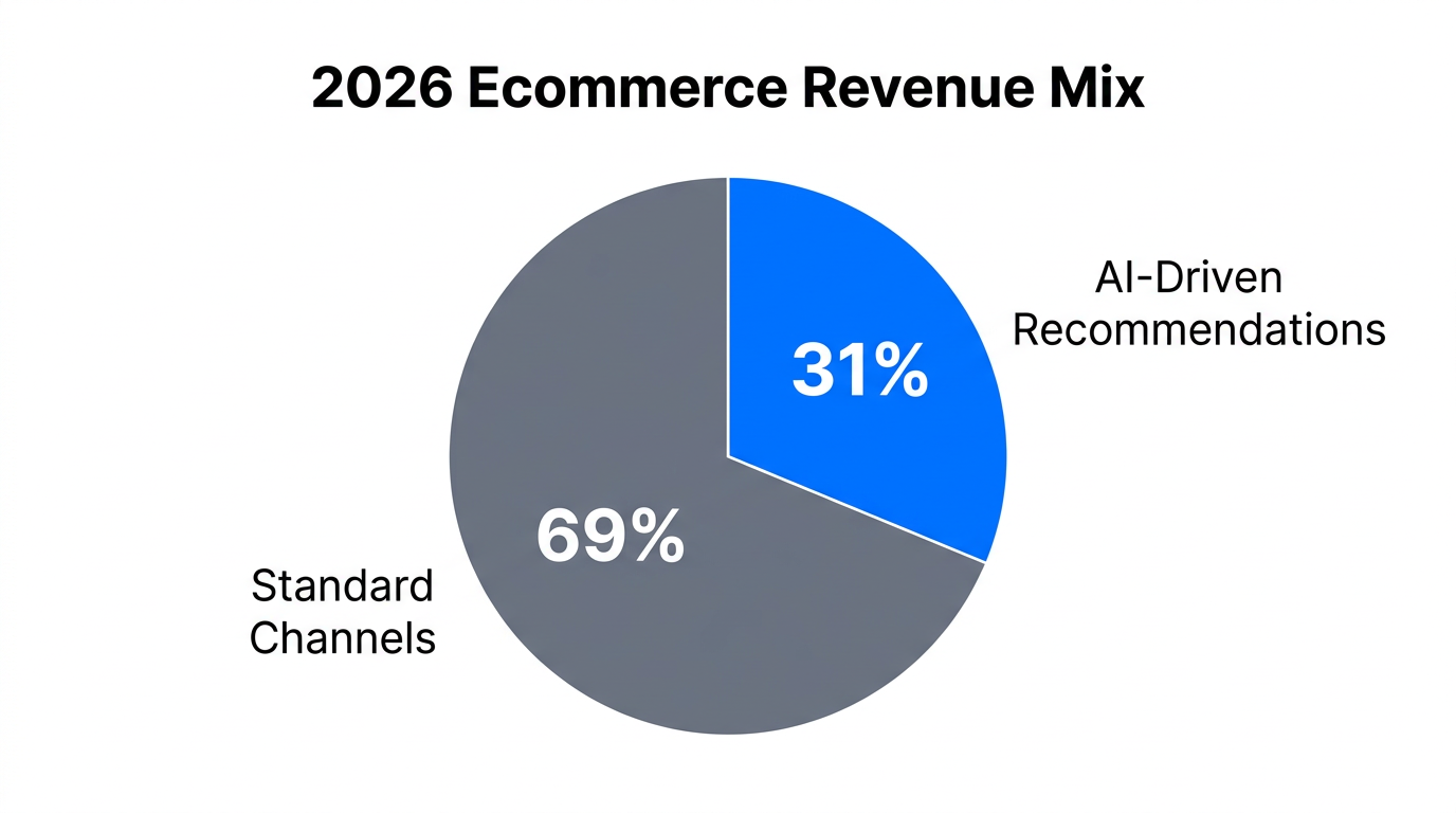 Projected 31% revenue contribution from AI recommendations by 2026.