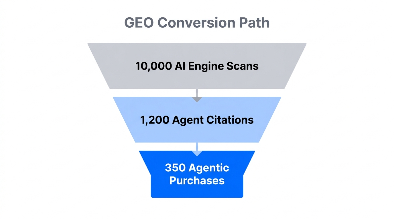 The transition from AI engine discovery to agent-driven sales.