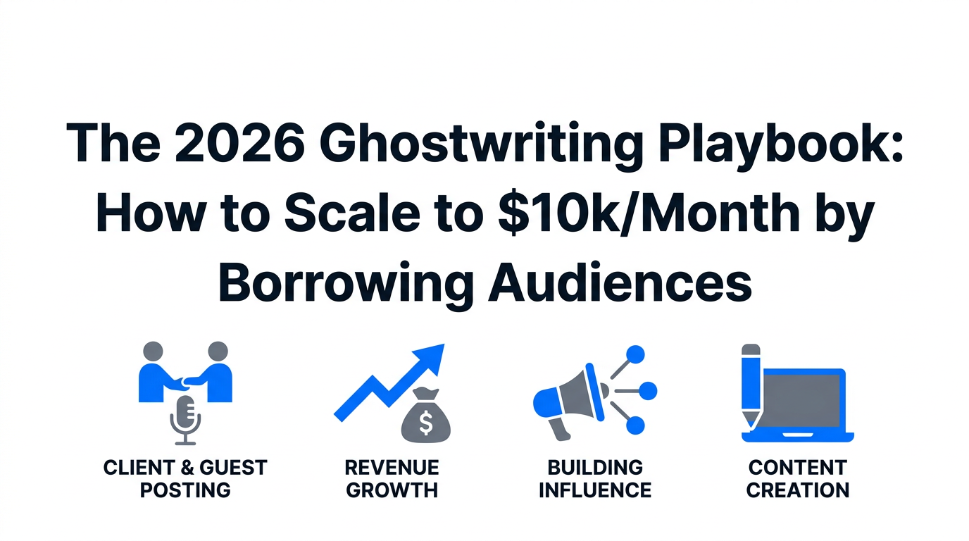 The 2026 Ghostwriting Playbook: How to Scale to $10k/Month by Borrowing Audiences