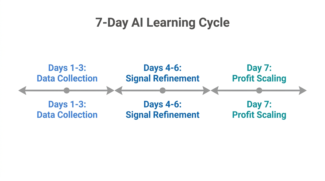 The 7-day algorithmic learning phase for 2026 AI Max campaigns.