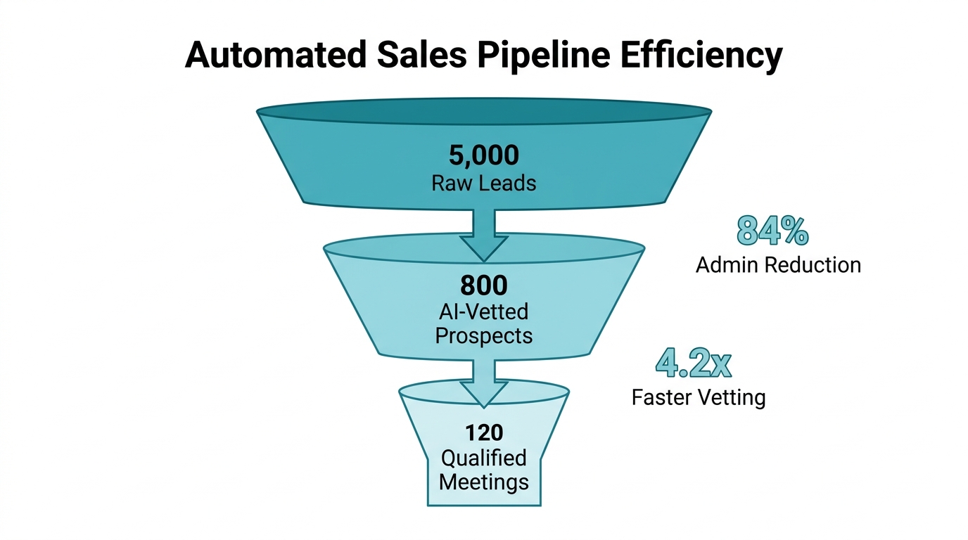 The automated screening funnel replacing traditional manual SDR lead qualification.