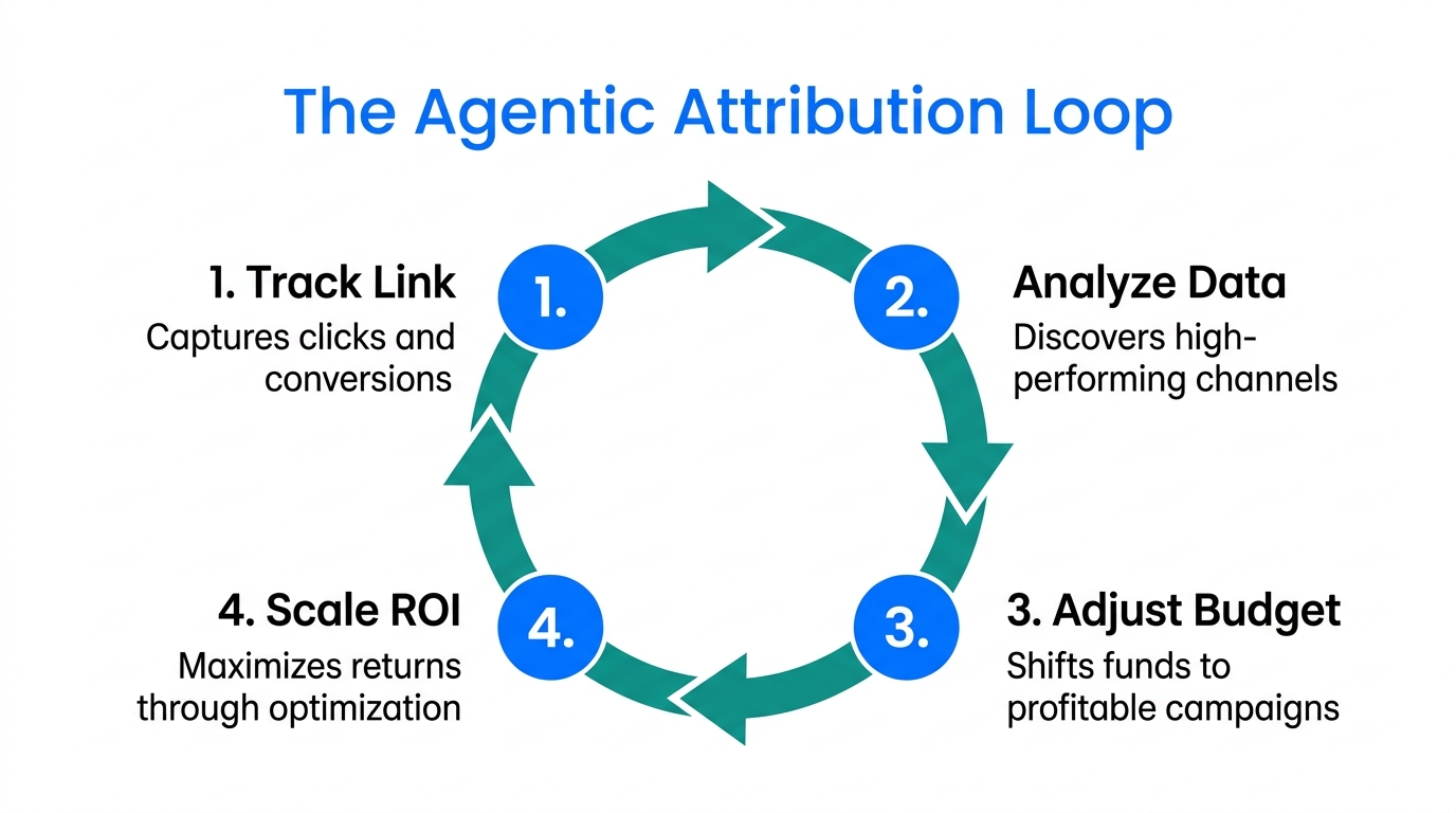 Continuous attribution loop for optimizing autonomous agent budgets.