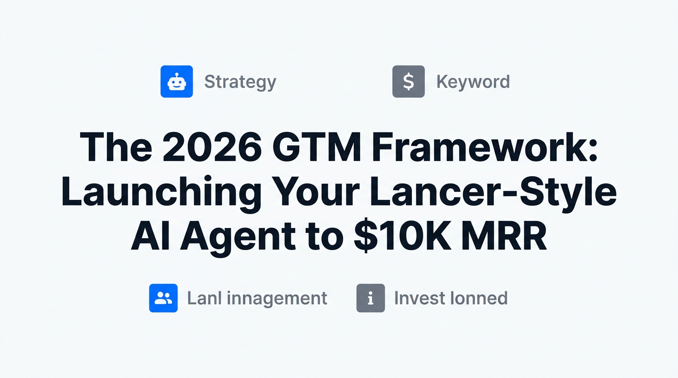 The 2026 GTM Framework: Launching Your Lancer-Style AI Agent to $10K MRR