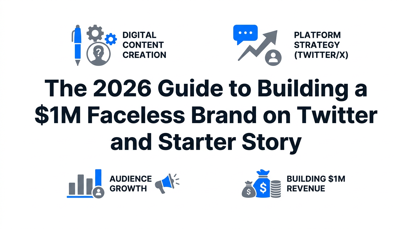 The 2026 Guide to Building a $1M Faceless Brand on Twitter and Starter Story