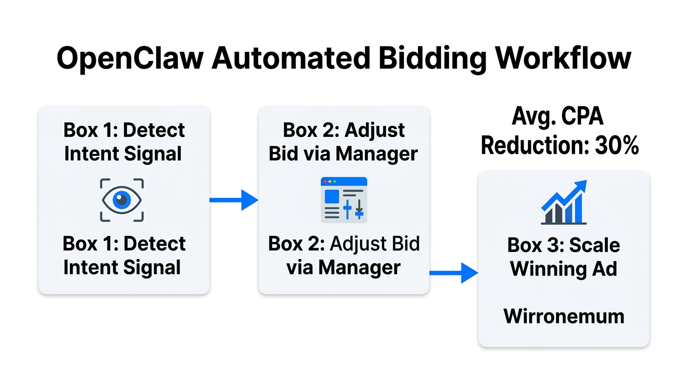 Automated workflow for adjusting Reddit ad bids based on signals.