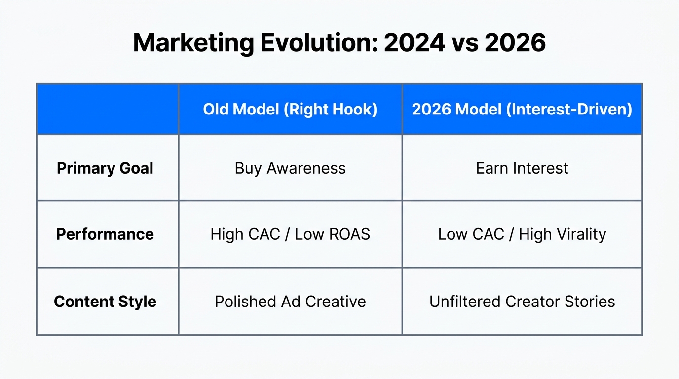 Comparison of traditional CTA models versus the 2026 interest-driven model.