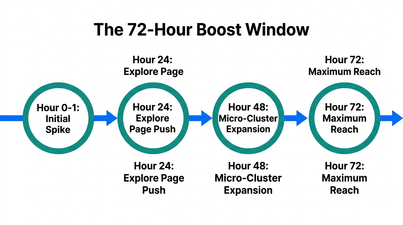 The critical stages of post-reach acceleration during the first 72 hours.