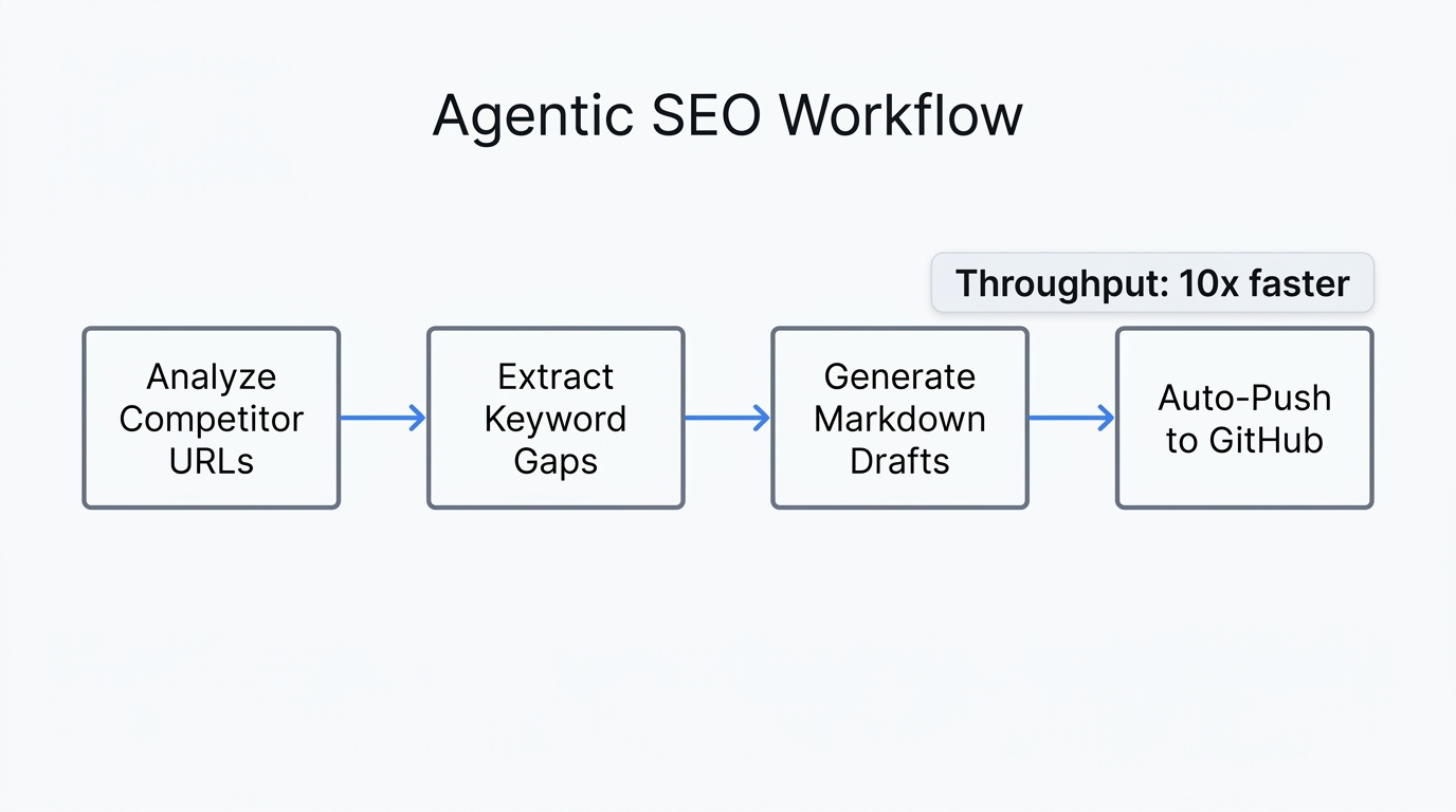 Automated SEO content workflow using Claude Code and terminal-based commands.