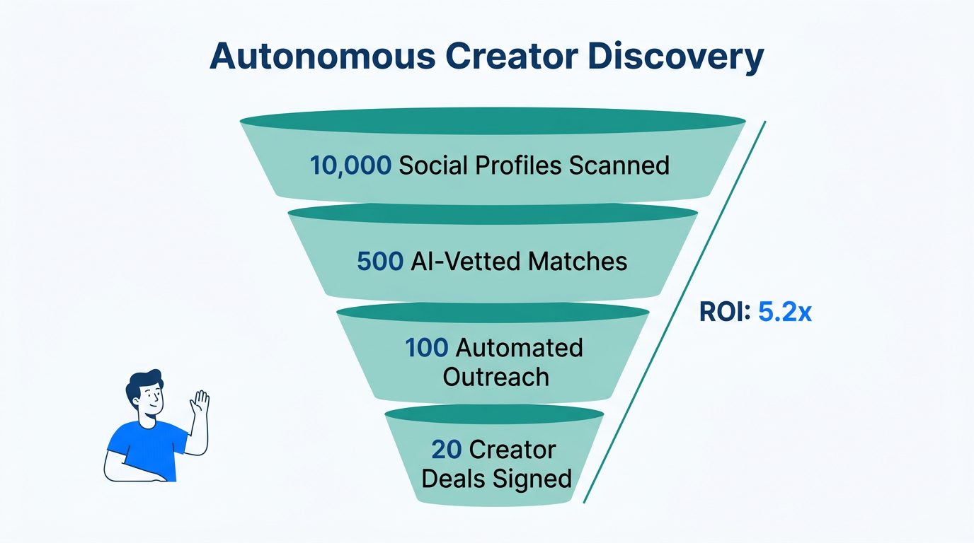The automated workflow for identifying and signing brand creators