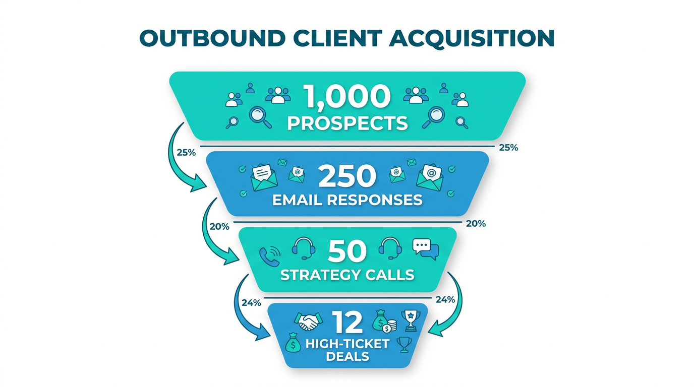 A predictable sales funnel for landing $12,000 design packages.