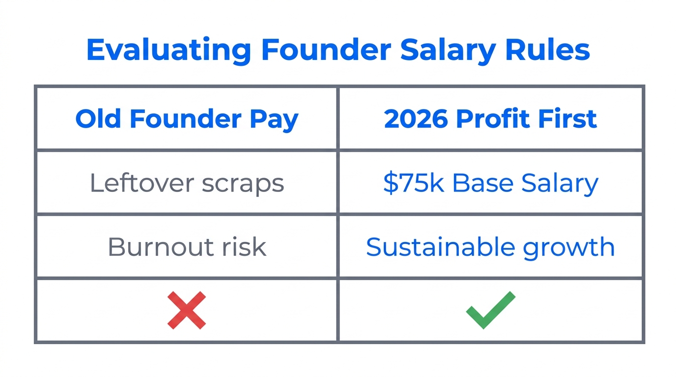 Comparison of traditional founder pay versus the 2026 replacement cost rule.