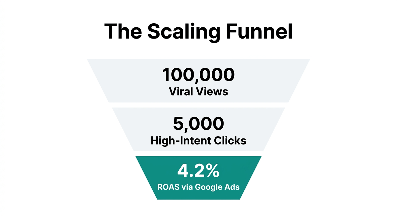 Conversion metrics for turning organic viral reach into profitable paid ads.