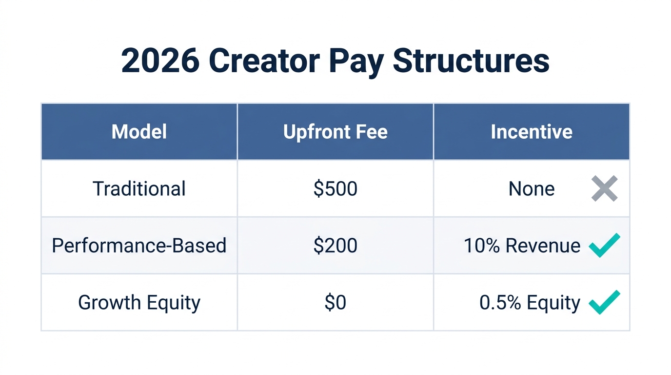 Comparison of different creator compensation models for 2026.