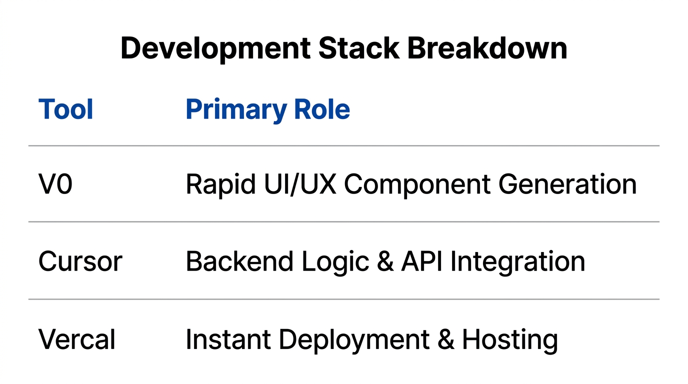 The 2026 AI tech stack for rapid SaaS prototyping.