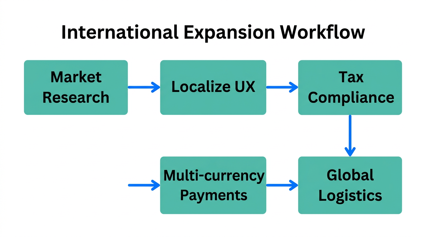 Five essential steps for scaling an ecommerce brand internationally.