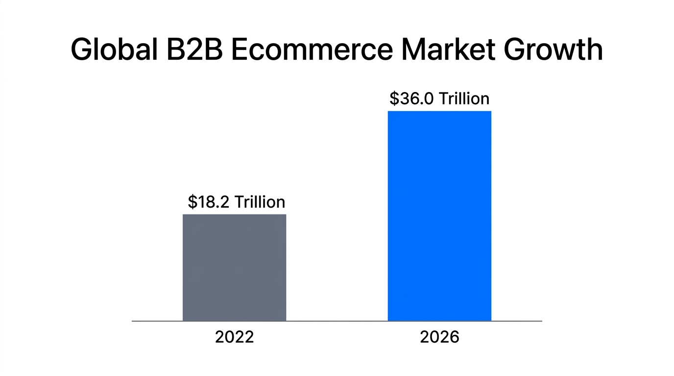 Projected doubling of the global B2B ecommerce market by 2026.
