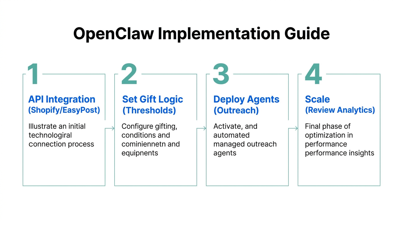 Four essential steps to launching the OpenClaw influencer gifting strategy.