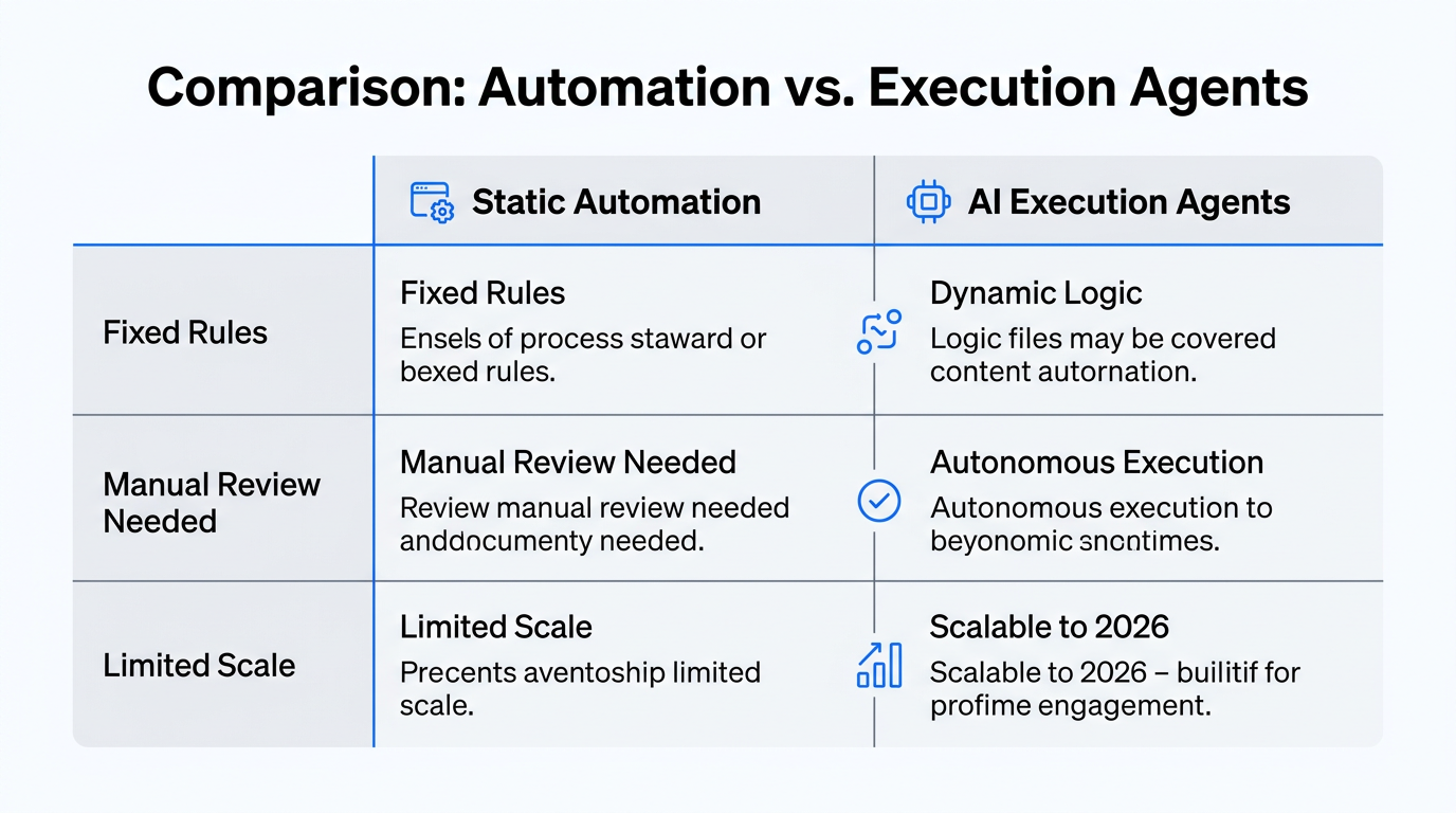 Comparison between traditional Google Ads scripts and modern AI execution agents.