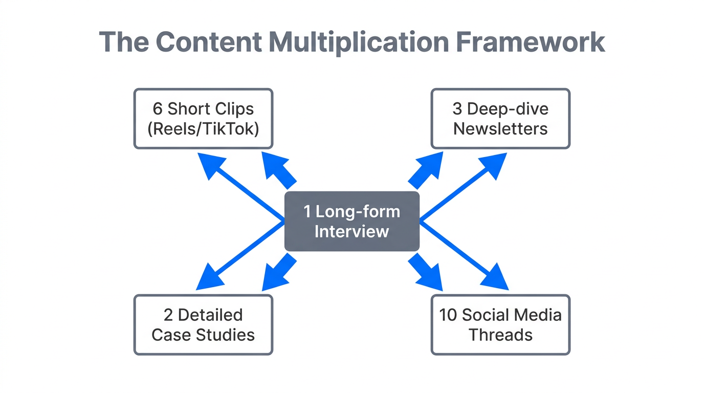 The flywheel for transforming a single blog into a media engine.