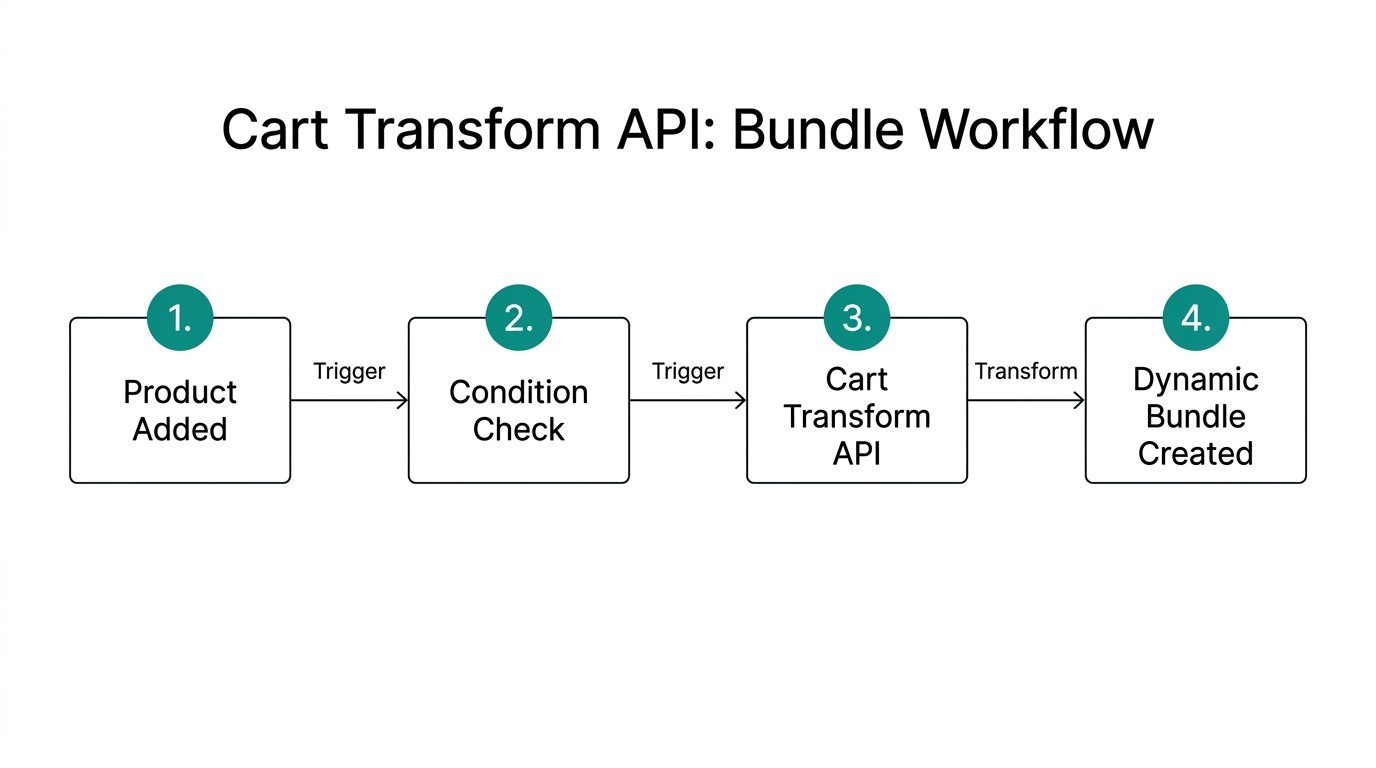 Step-by-step logic for automating cart upsells and bundle creation.