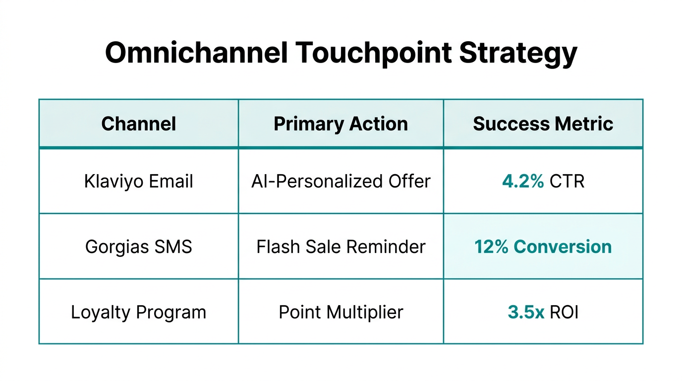 Omnichannel channel breakdown for customer win-back coordination.