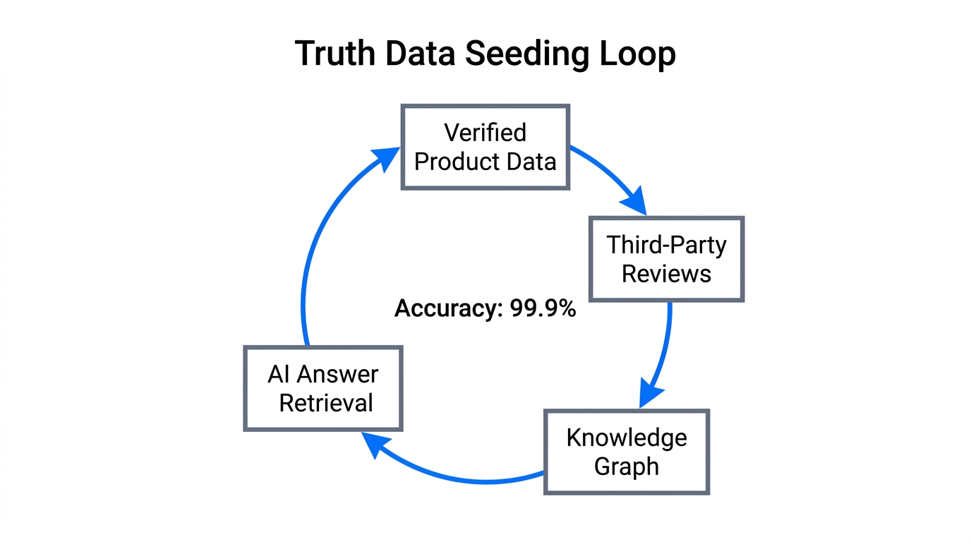 Workflow for seeding verified data into the AI knowledge graph.