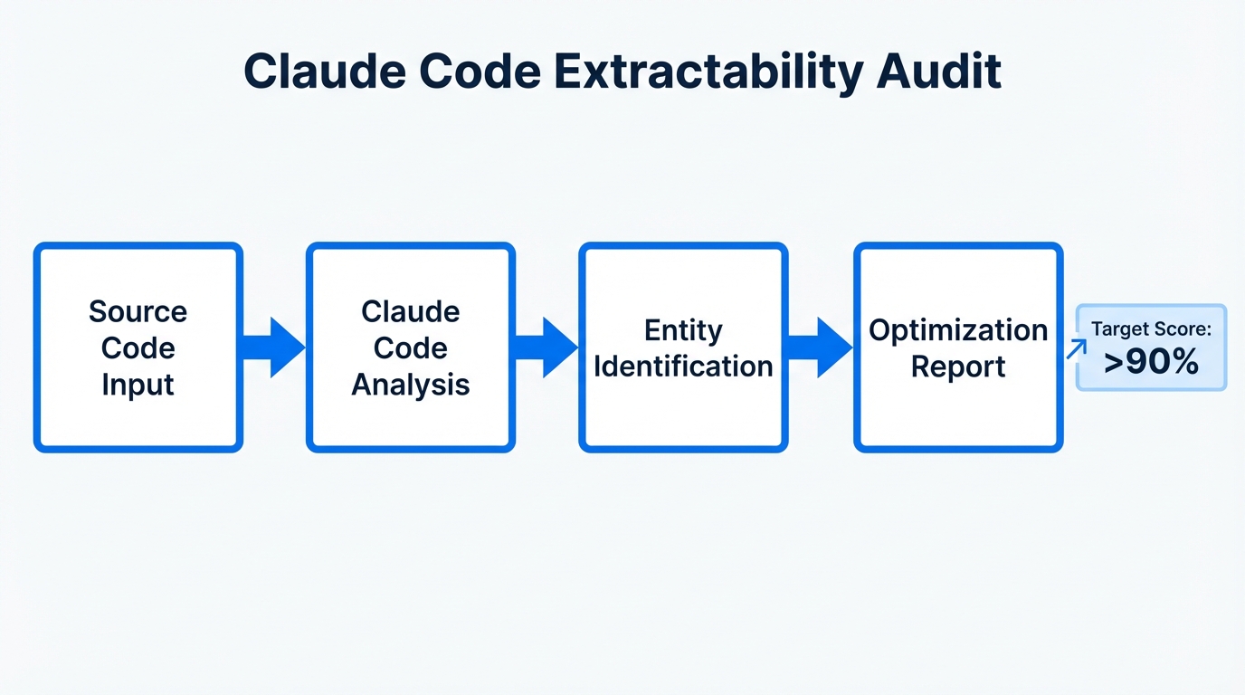 Workflow for using Claude Code to audit landing page extractability.