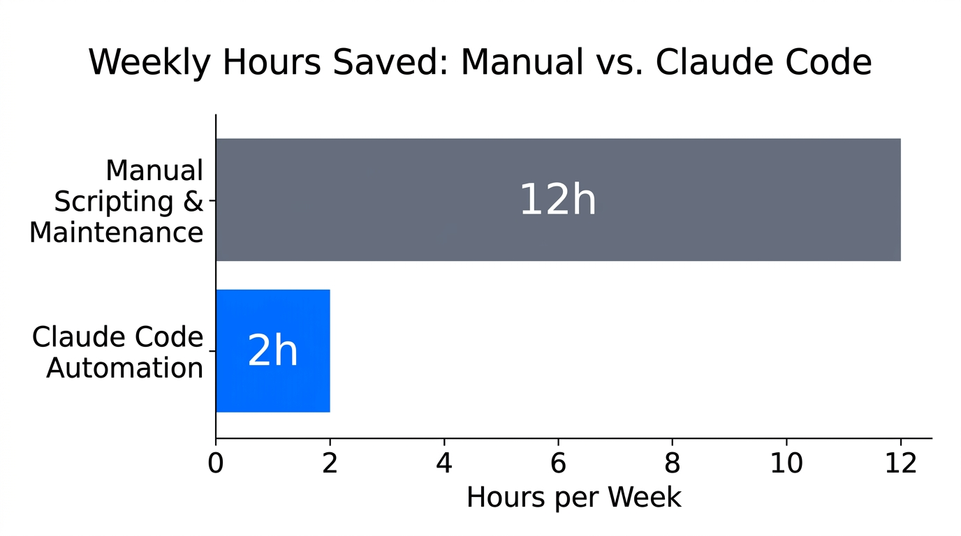 Efficiency gains showing significant time reduction using Claude Code automation.