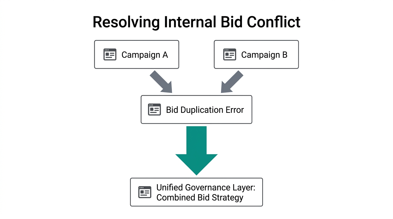 How a governance layer prevents internal campaigns from bidding against each other.