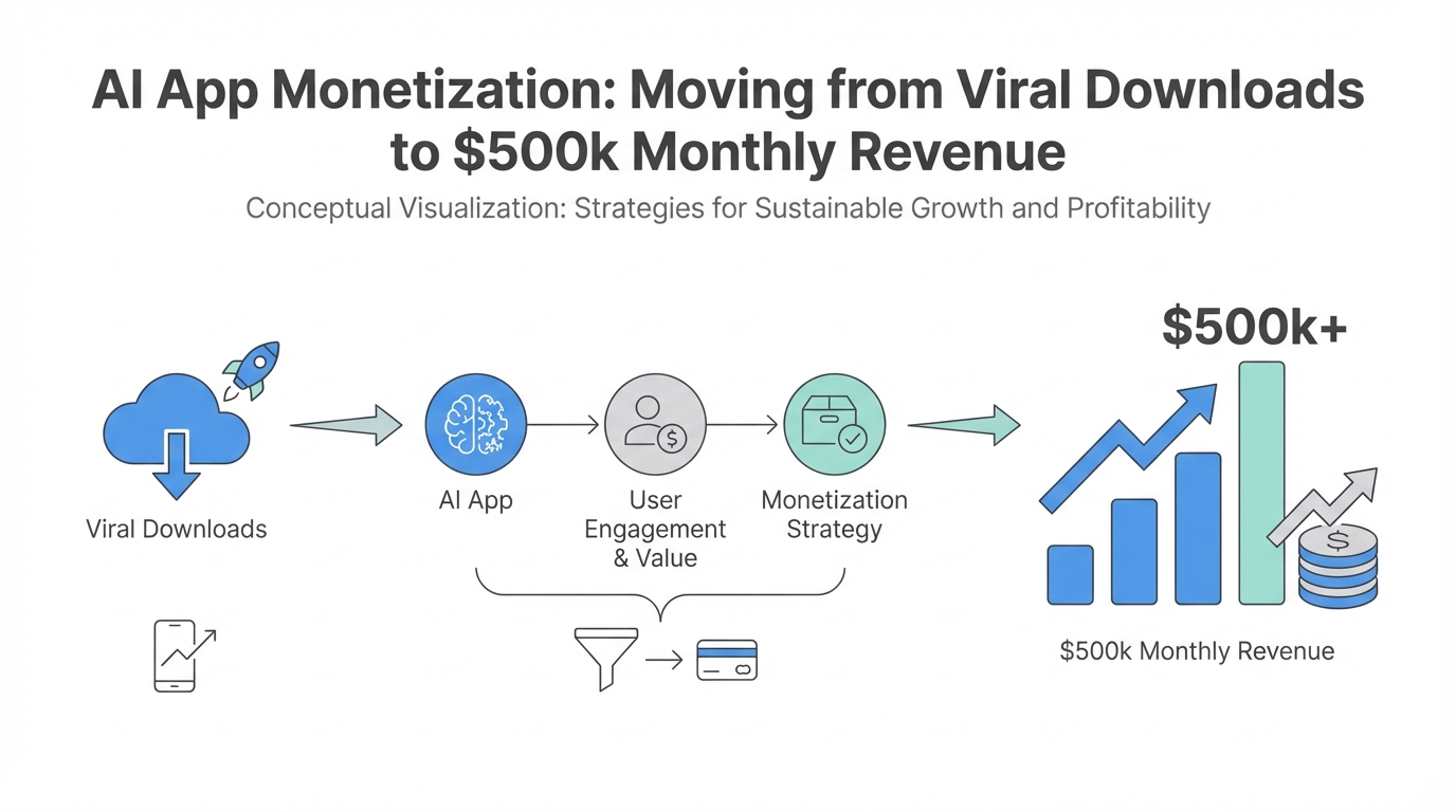 AI App Monetization: Moving from Viral Downloads to $500k Monthly Revenue