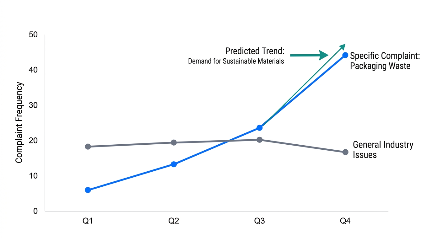 Predictive modeling of rising consumer complaints to forecast future market trends.