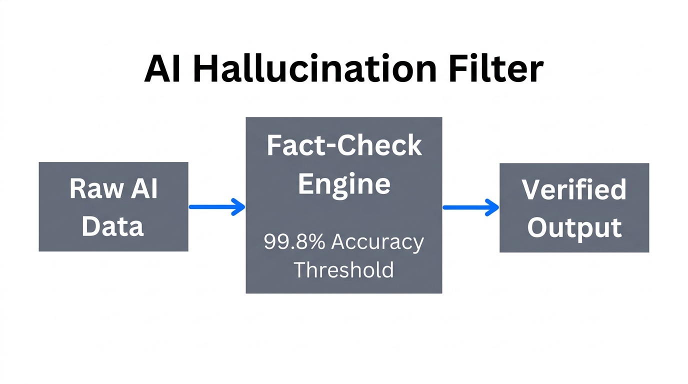 The verification process for maintaining data hygiene and preventing AI hallucinations.
