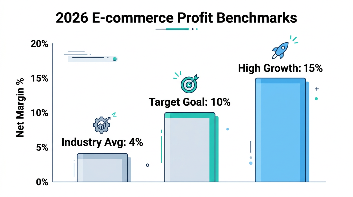 Net margin profitability benchmarks for Shopify brands in 2026