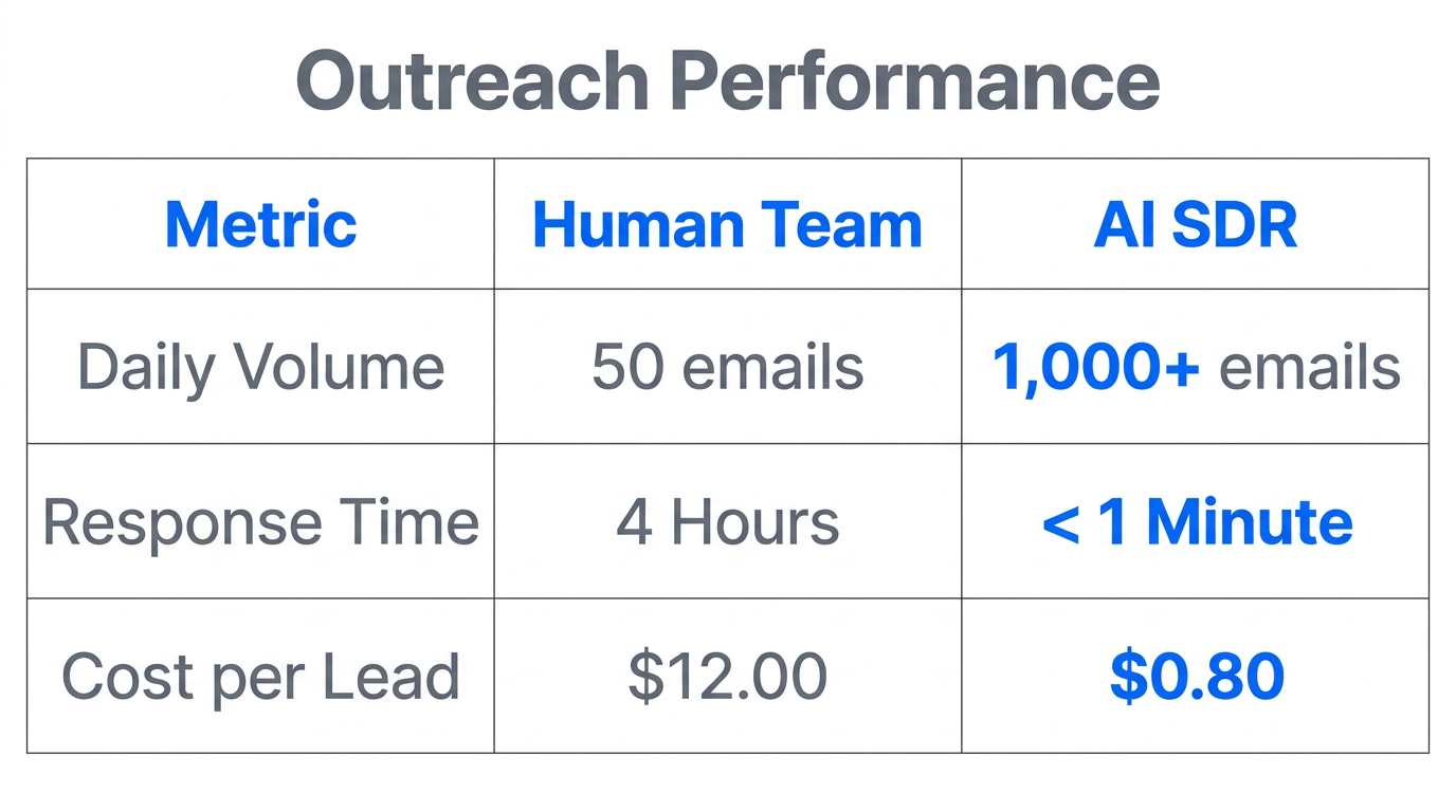 Performance metrics comparing daily volume and response speed.