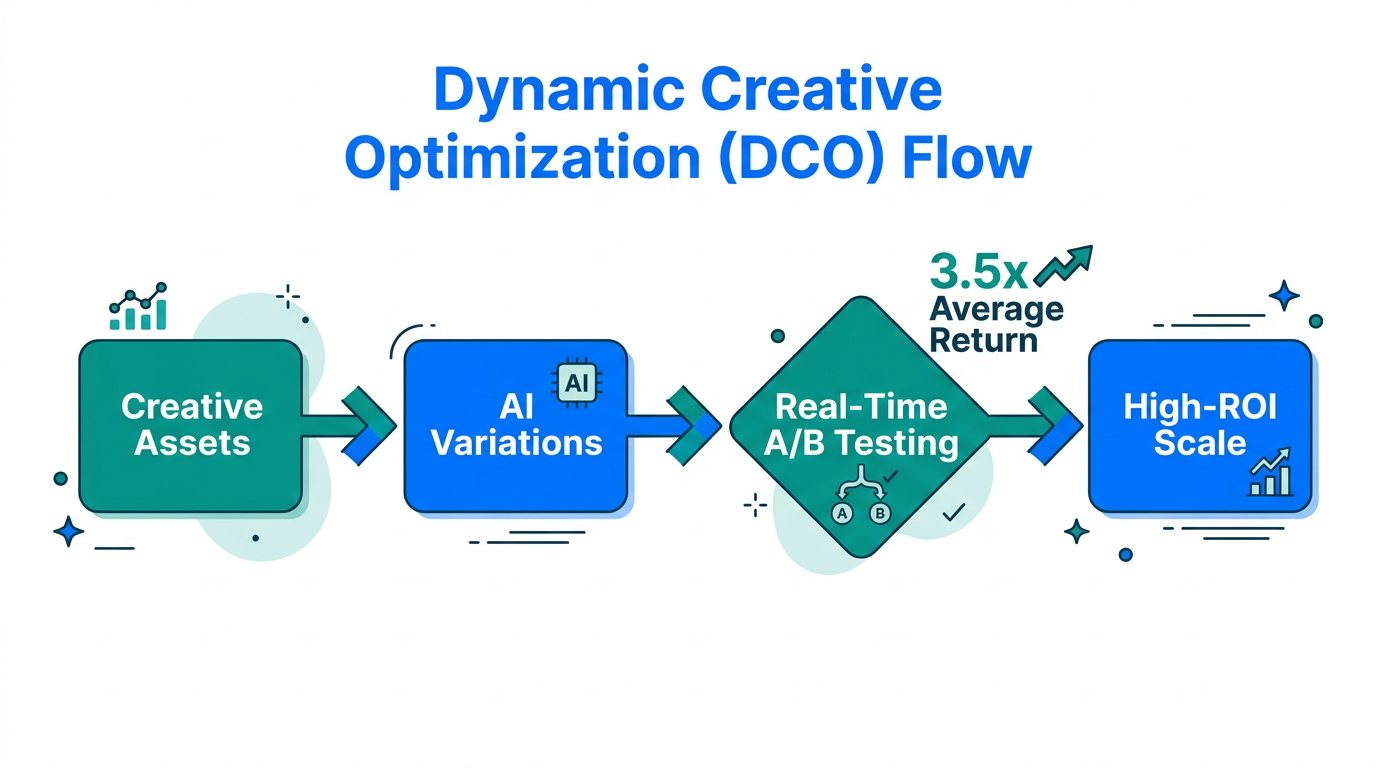 The workflow of AI-driven creative optimization for high-ROI scaling.