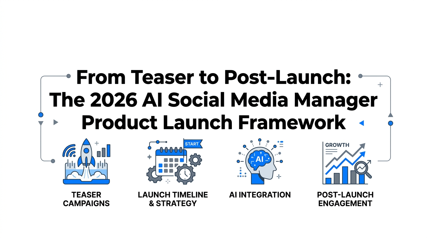 From Teaser to Post-Launch: The 2026 AI Social Media Manager Product Launch Framework