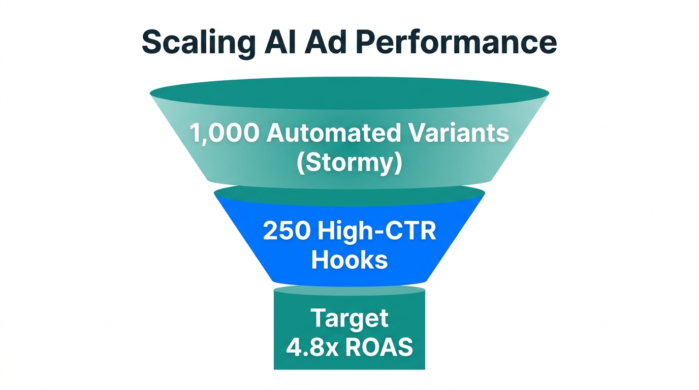 Performance funnel showing the path from automation to high ROAS.