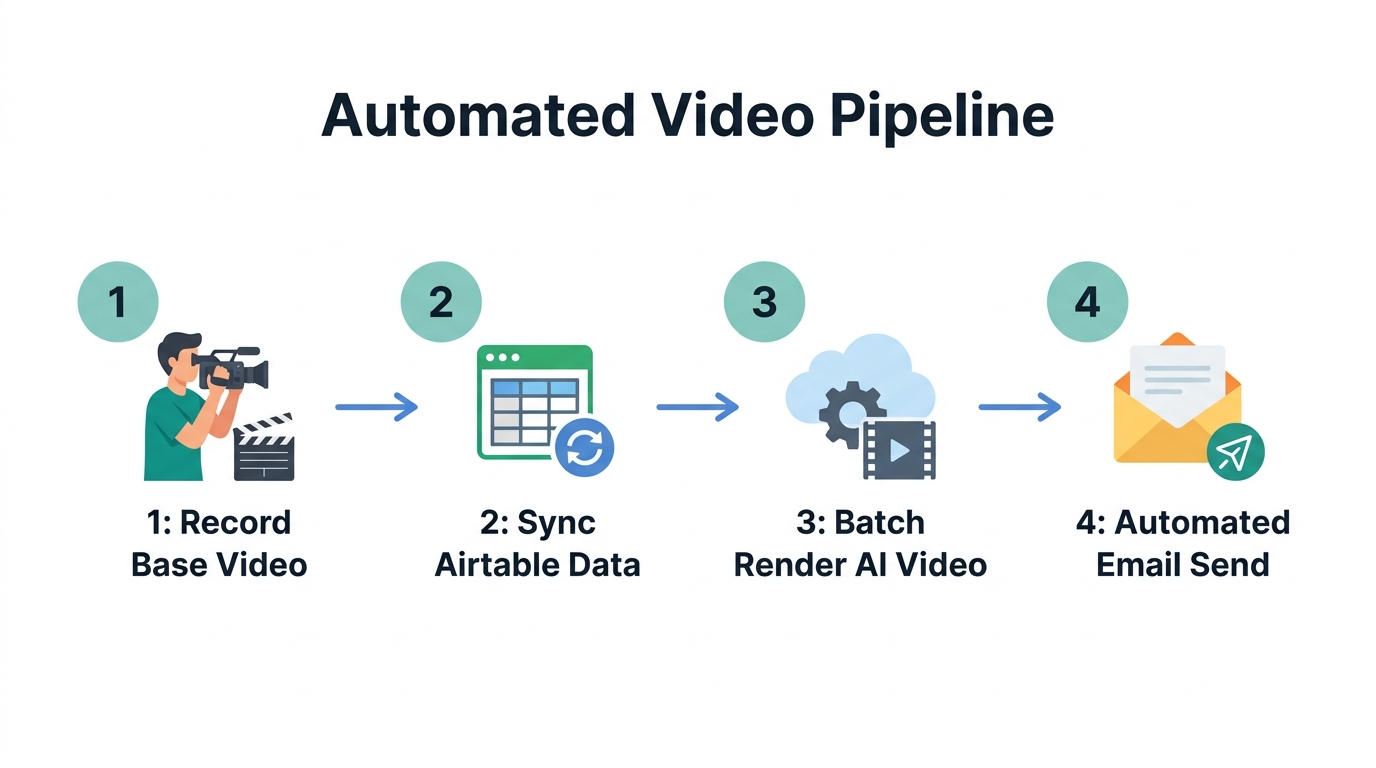 The four-step process for scaling personalized video outreach.