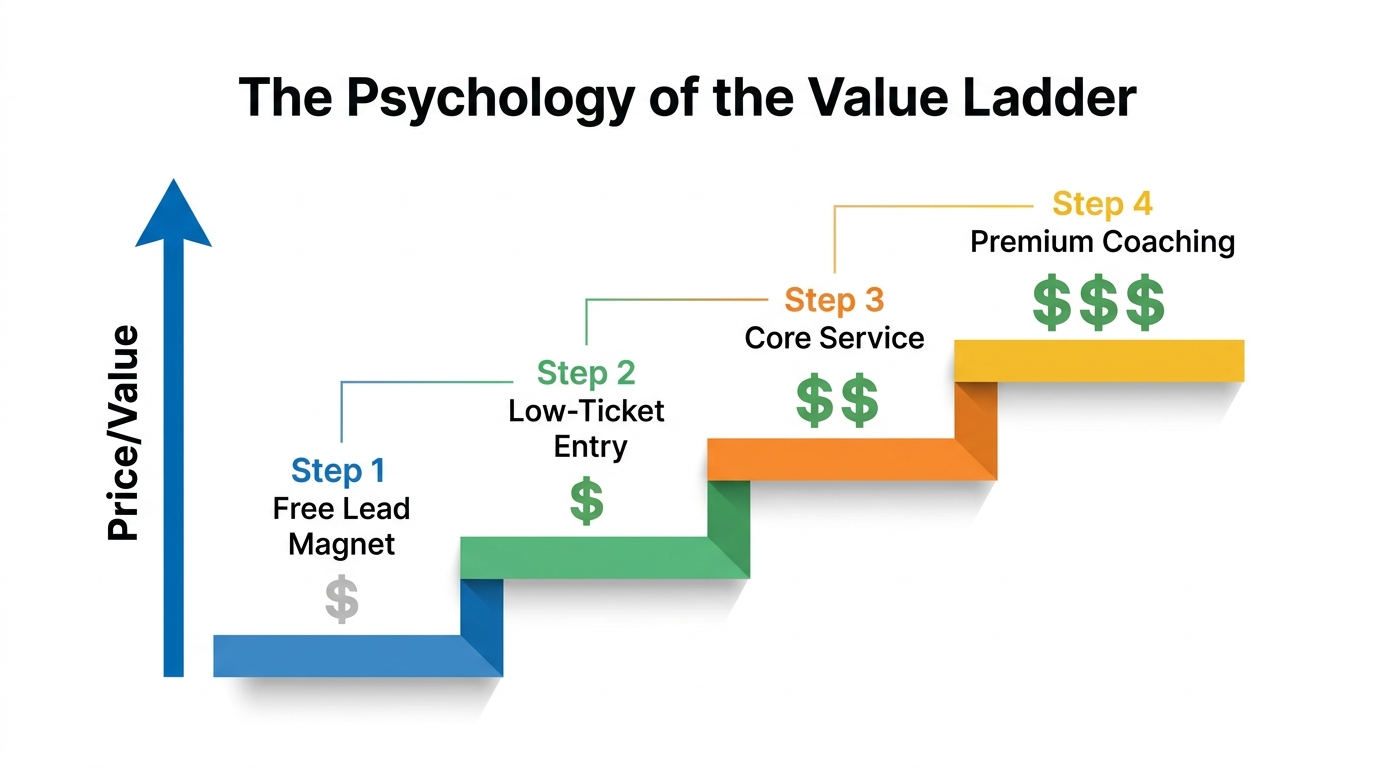 How upsells move customers up the value ladder for maximum profit.