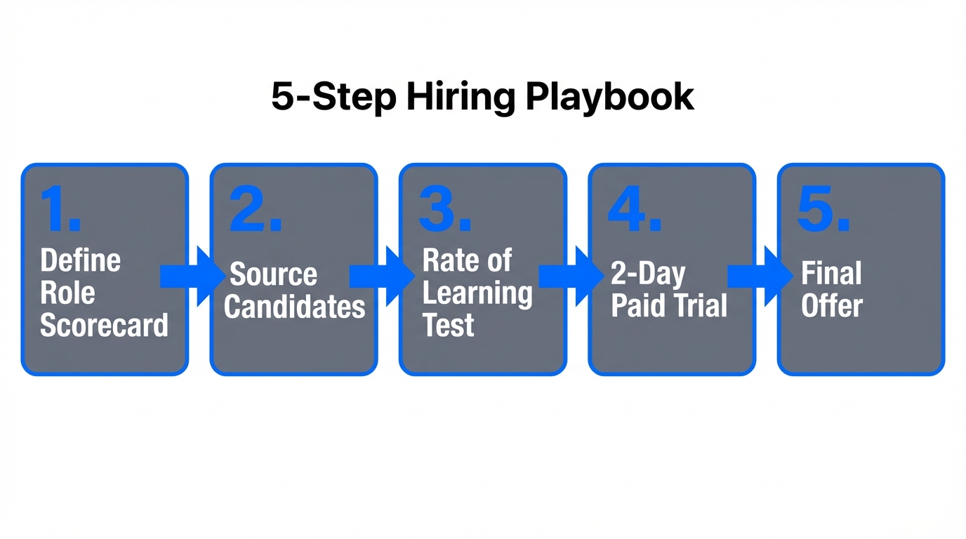 Step-by-step workflow for the talent acquisition process.